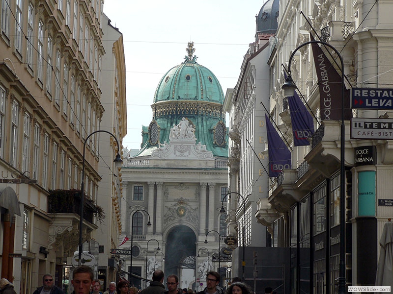 Erster Blick auf die Hofburg