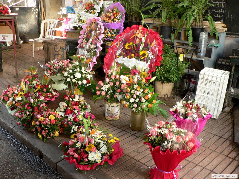 Auch hier gab es viele Blumen zu kaufen