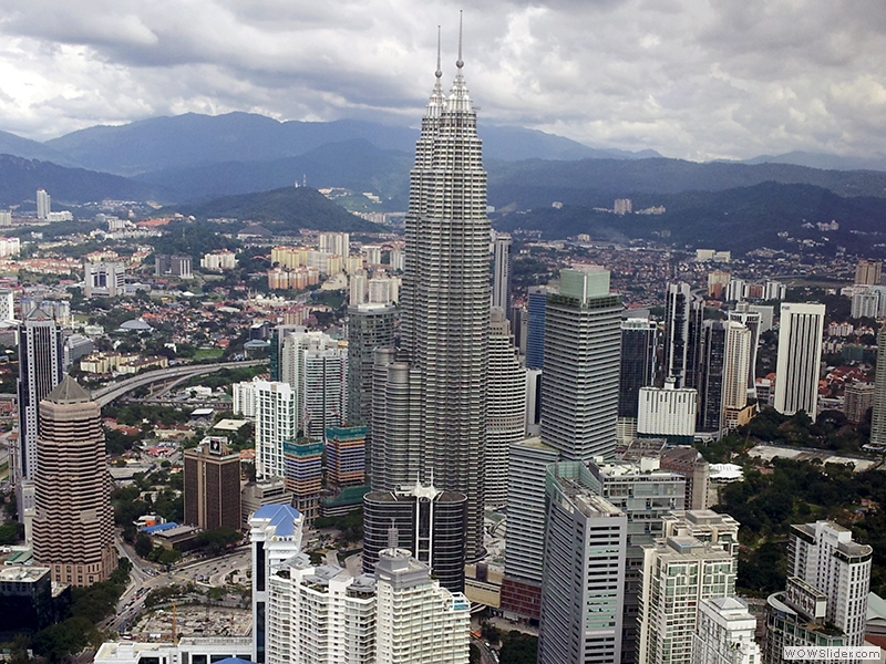 Blick vom KL Tower auf die Petronas Twin Tower