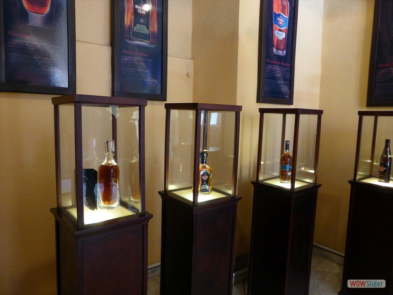 Im Havana Club Museum, ein Teil der Rumsorten