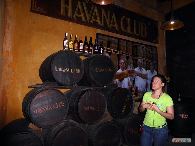 Rumfässer im Havana Club Museum