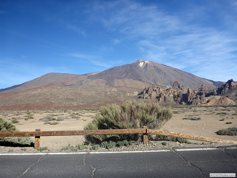Erster schöner Blick auf den Pico del Teide