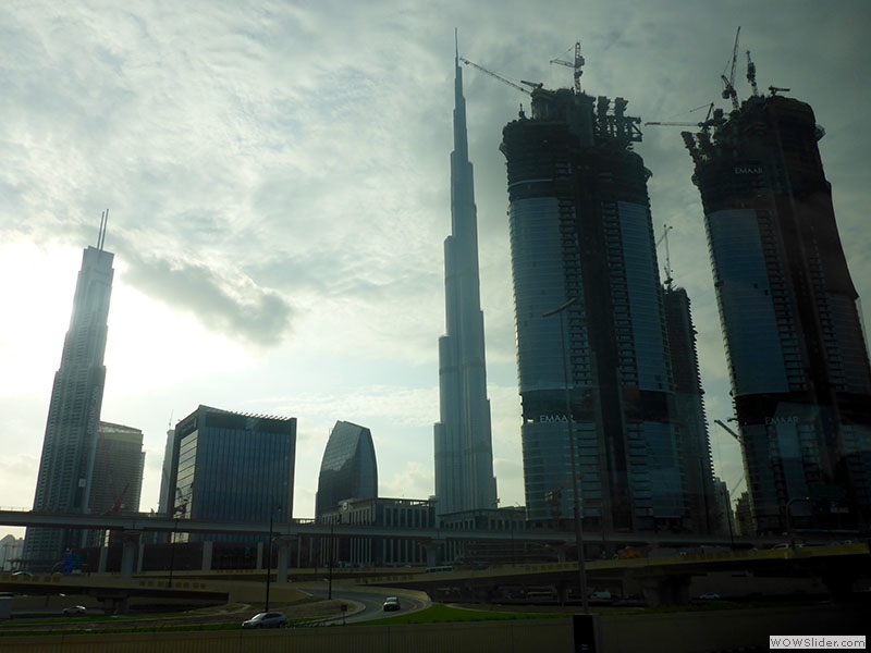 In Dubai - Fahrt zum Burj Khalifa