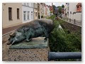 Kleiner Spaziergang durch Wismar
Die Schweinebrücke mit den vier Schweinen, Schwein 1