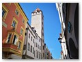 In Regensburg unterwegs
Der Goldene Turm von der anderen Seite der Straße aus